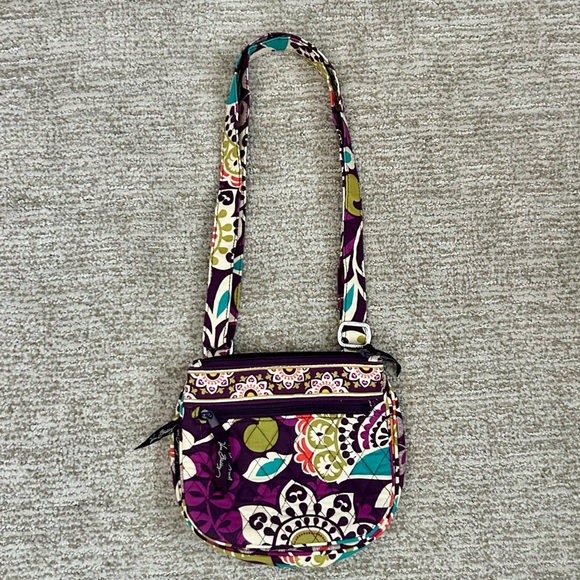 Vera Bradley Handbags - Vera Bradley Plum Crazy Little Flap Hipster Quilted Crossbody Bag-Like New!